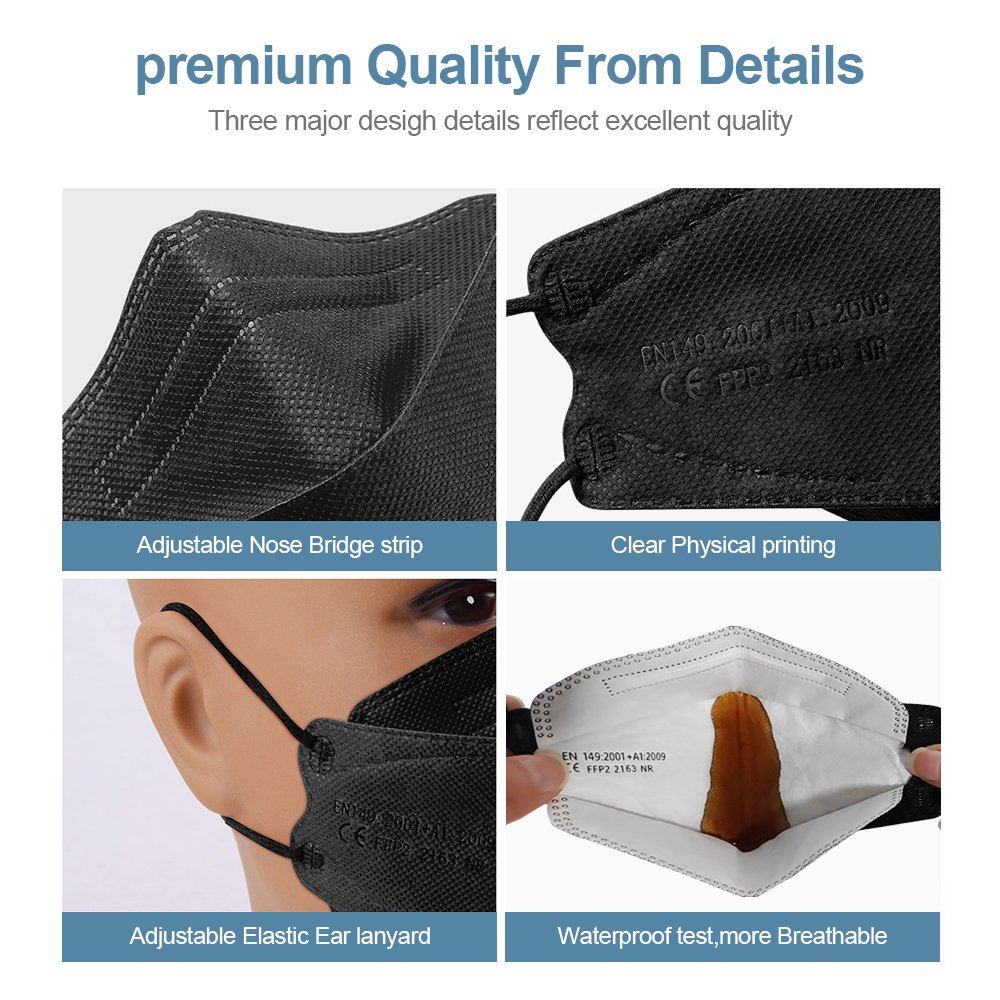 성인용 물고기 모양 인증 KN95 FFP2 마스크 4겹 - Surgical Mask 리뷰 및 가격