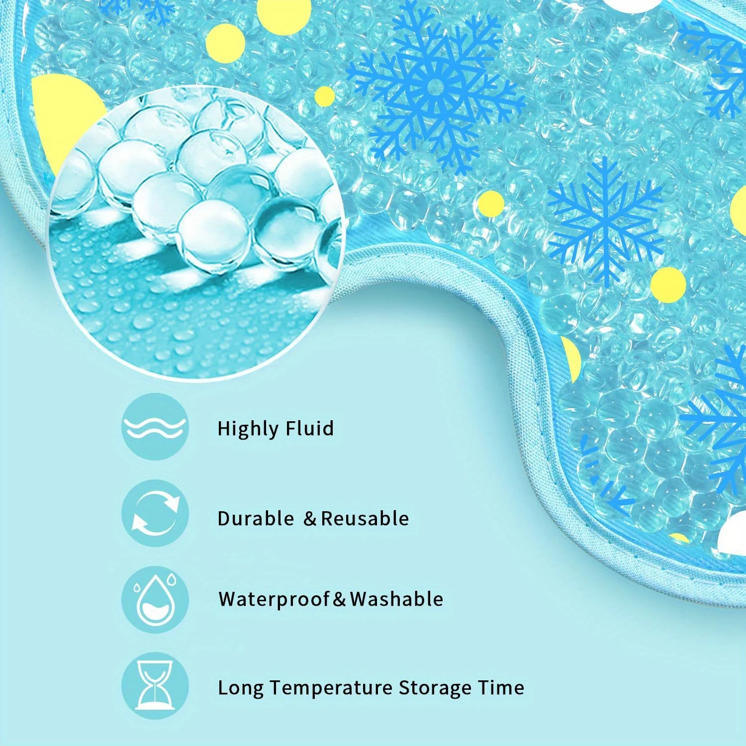 젤 비드가 들어간 냉각 아이 마스크, 재사용 가능한 냉 - Surgical Mask 리뷰 및 가격