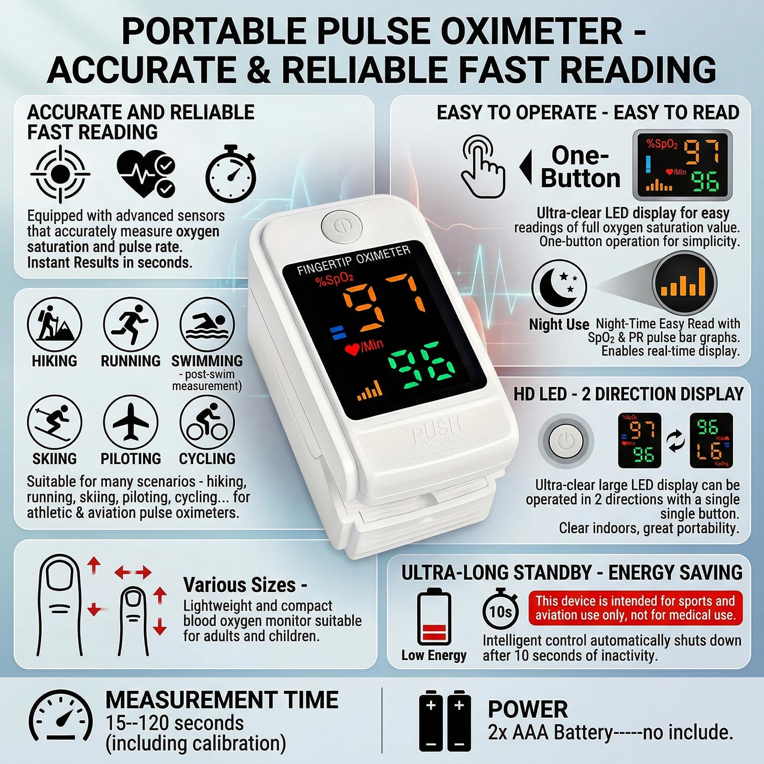 2-in-1 가정용 적외선 이마 온도계 + 정확한 손가 - Pulse Oximeter 리뷰 및 가격